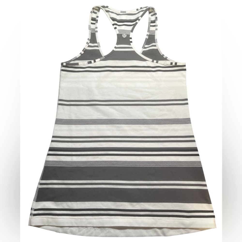 Lululemon Athletica black, gray, & white sleeveless racerback top size 10 EUC - Picture 2 of 6